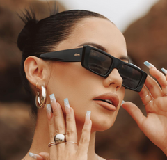 girls night - glossy black sunglasses