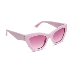 mean girls x dime optics regina wednesday pink spring fling queen pink gradient sunglasses angled view